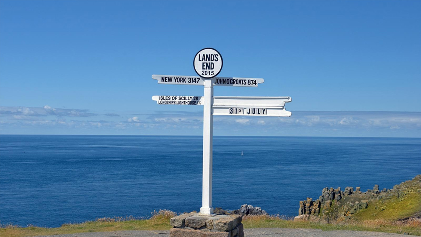 Sign post at Lands End