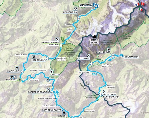 New TDS route UTMB