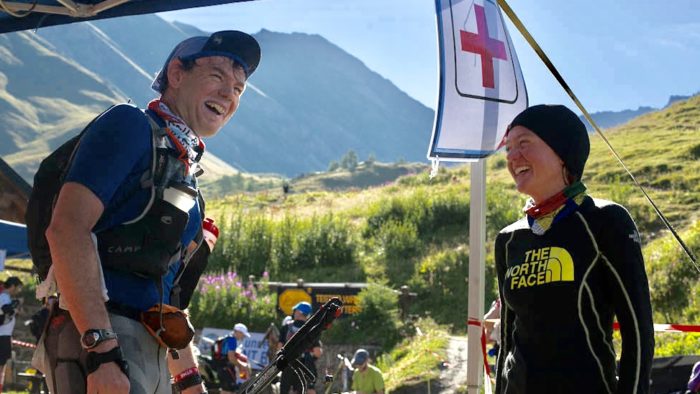 Sergio with Lizzy Hawker UTMB