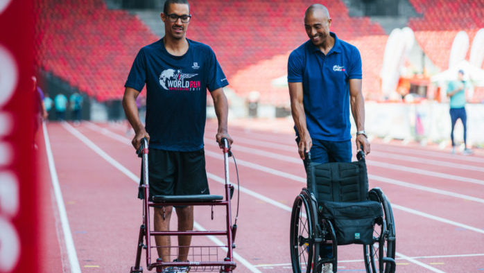 Wings for Life David Mzee and Colin Jackson