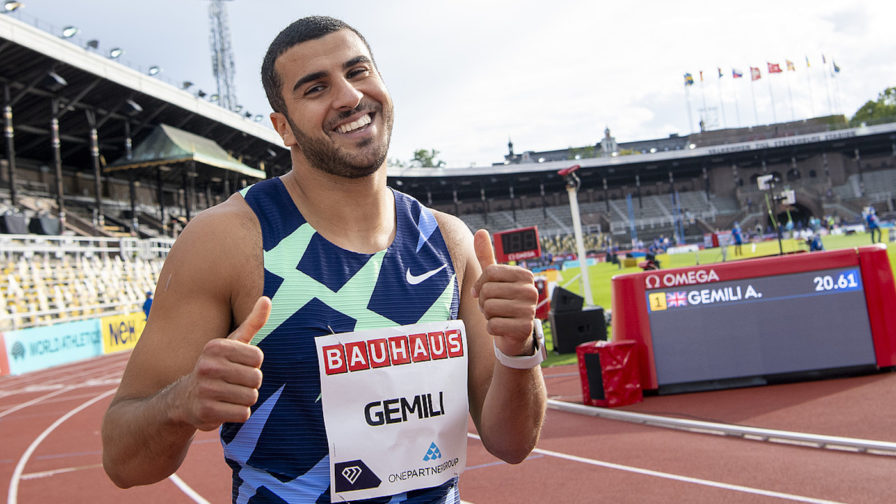 Adama Gemili in the 200m