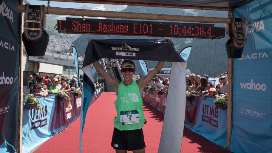 Shen Jiasheng wins Eiger Ultra Trail photo credit Eiger Ultra Trail by UTMB