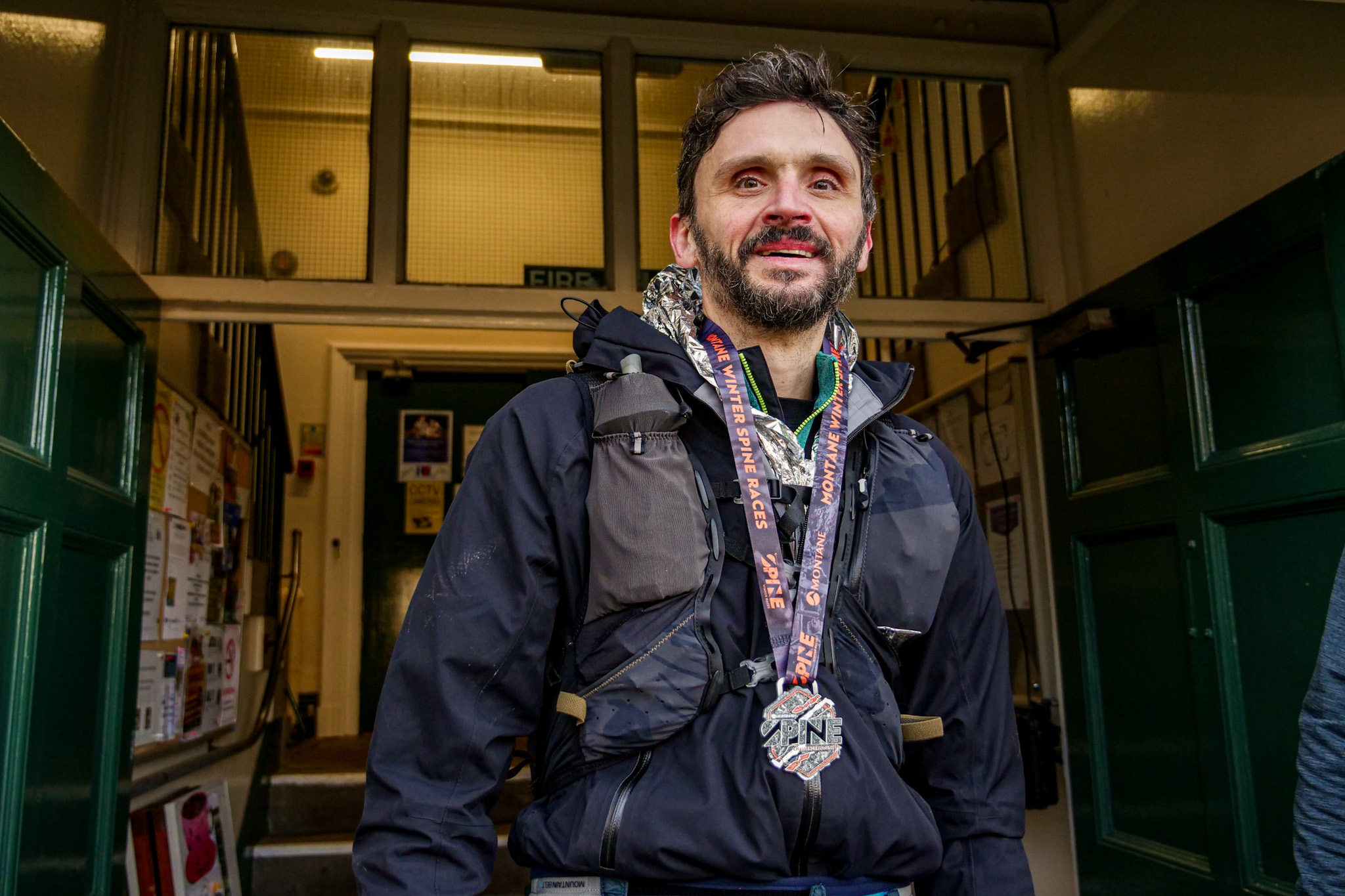 Rory Harris after taking the win at the Spine Race Challenger South (Photo Credit - Montane Spine Race)