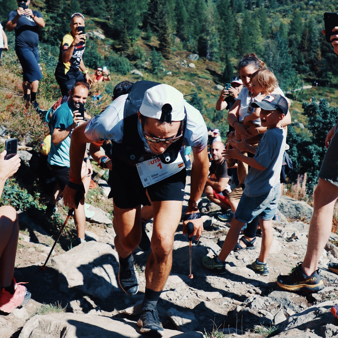 Kilian Jornet in action at UTMB