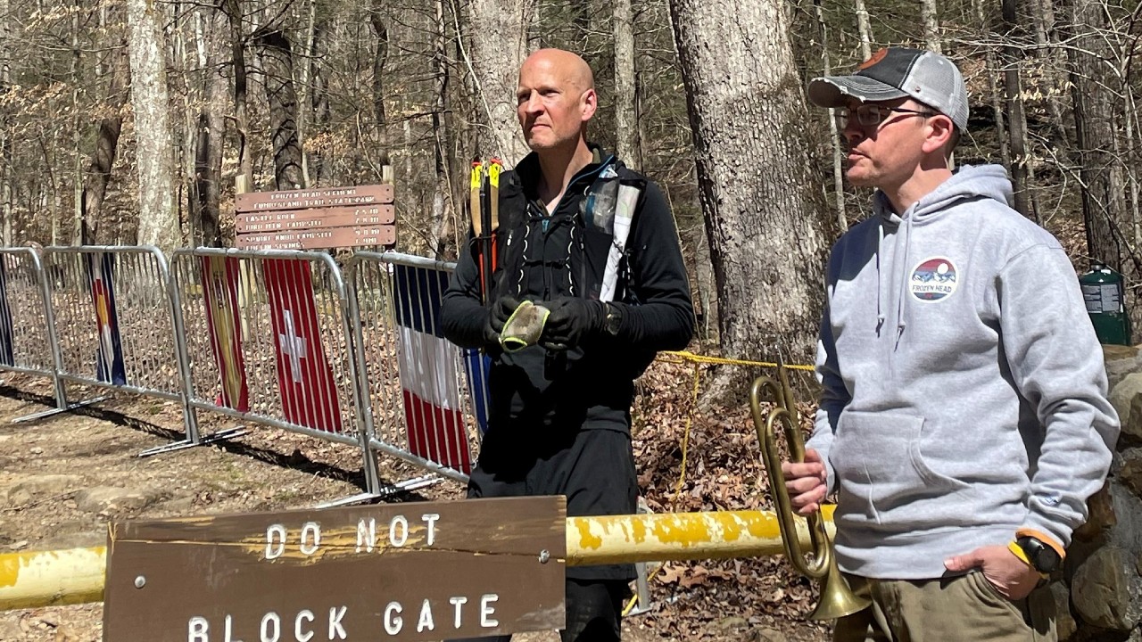 Tom Hollins taps out Barkley Marathons 2023 photo credit Sara Hollins