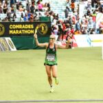 Dominika Stelmach finishing second at the 2022 Comrades Marathon