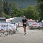 Henriette Albon reaches the finish line at the 2023 MaXi Race