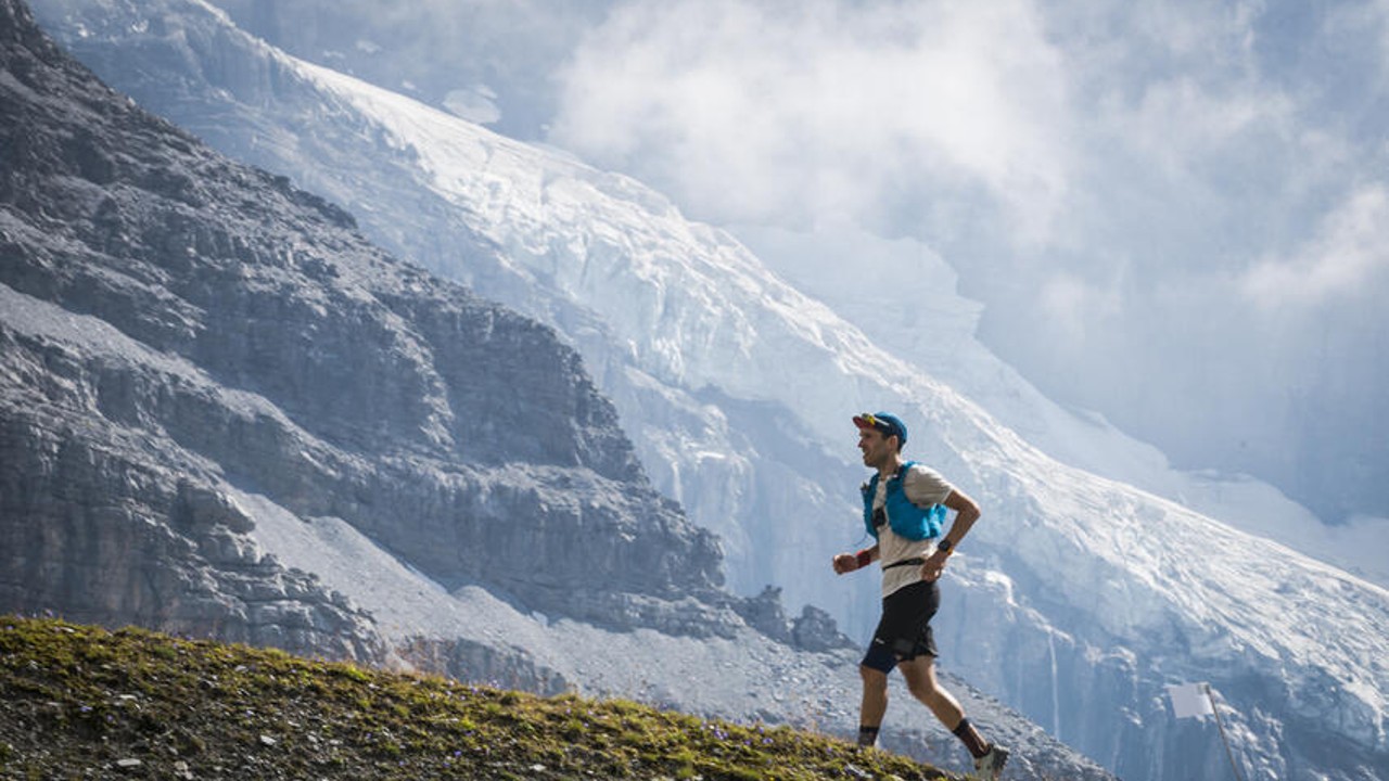 A runner on the Eiger Ultra Trail by UTMB 2022