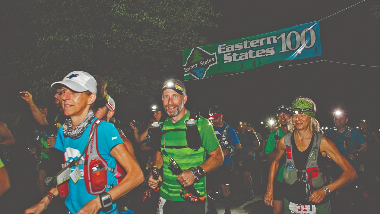 Runners at the start of the Eastern States 100