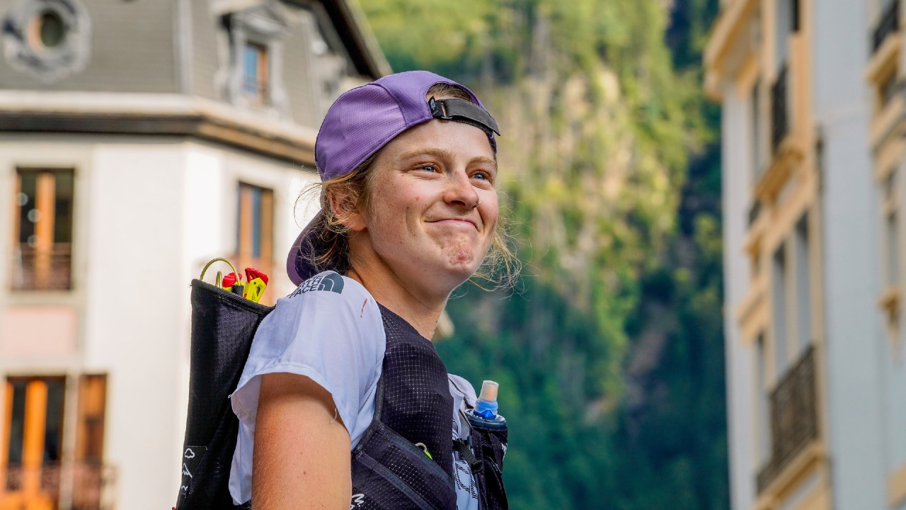 Katie Schide after winning the 2022 UTMB