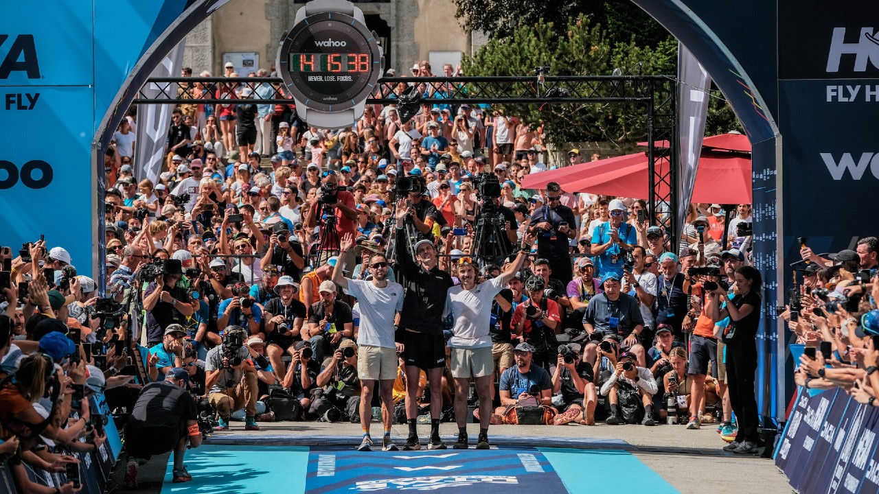 The 2023 UTMB men's podium