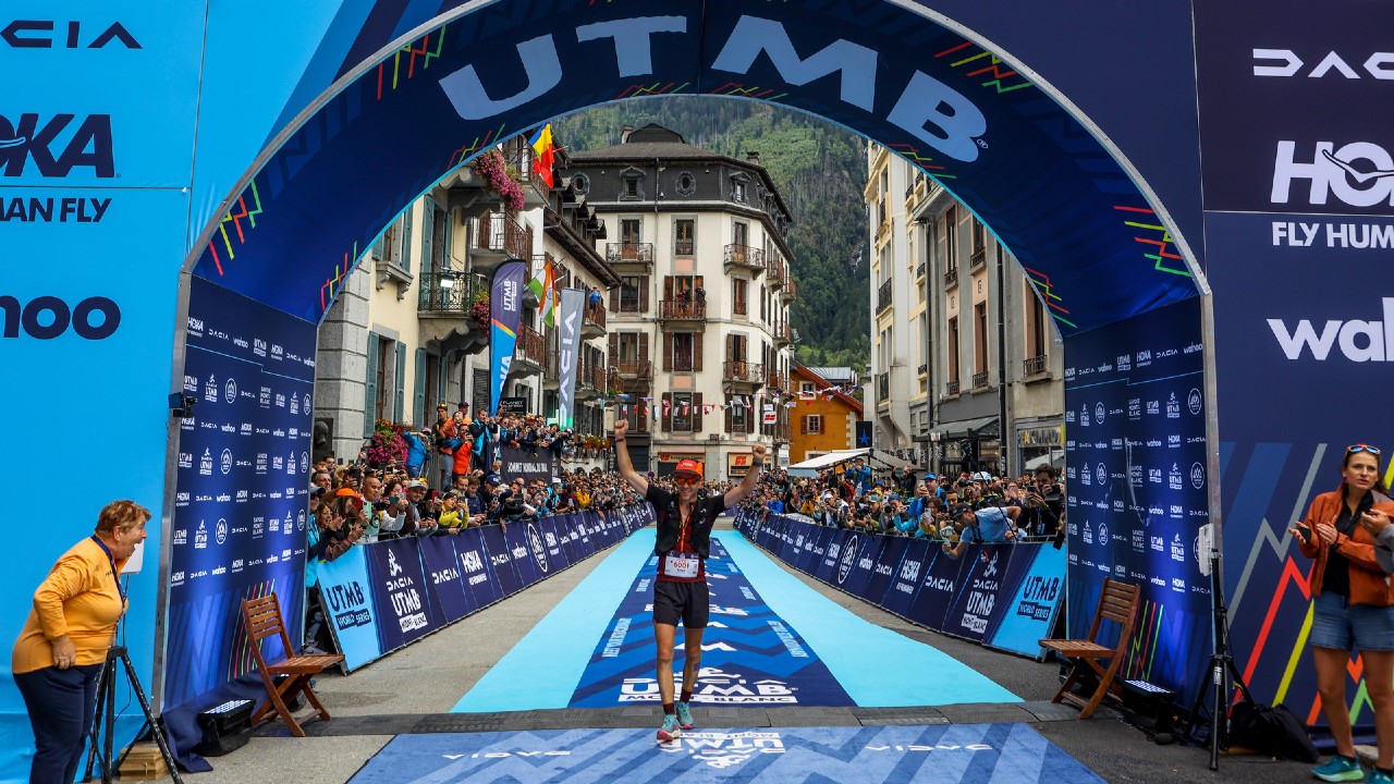 Stian Angermund after winning the 2023 UTMB OCC