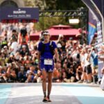 Katie Schide finish line UTMB 2024 photo credit UTMB