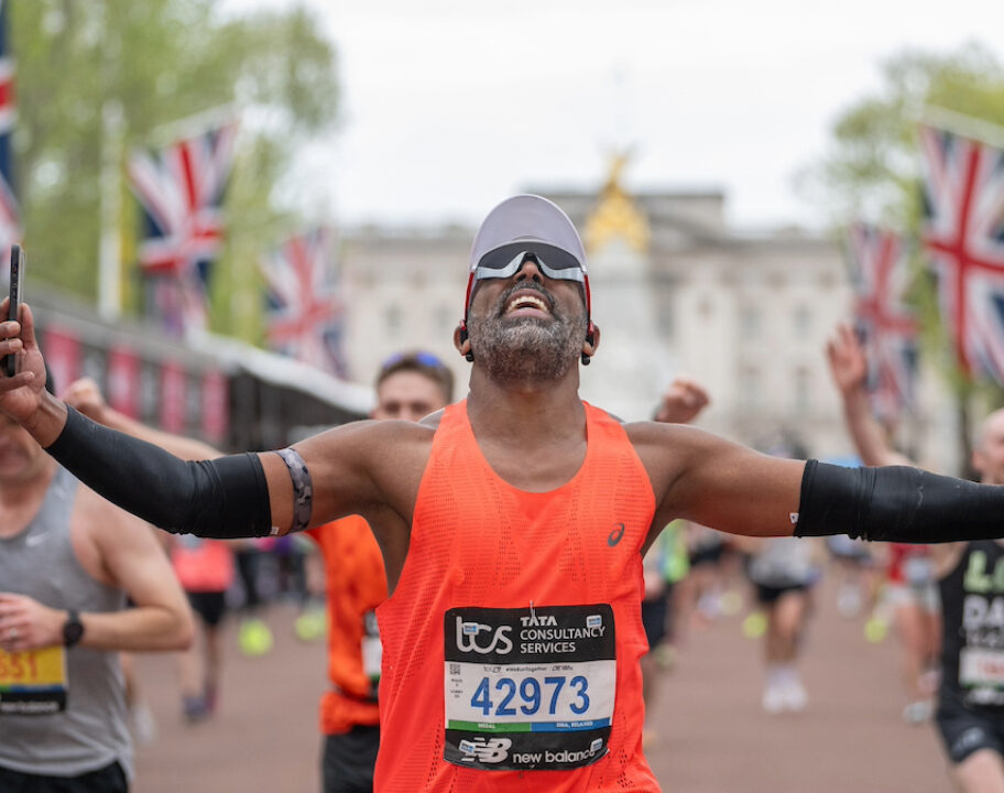 TCS London Marathon 2024 finisher celebration