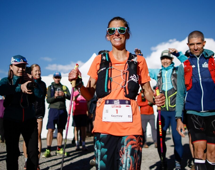 Courtney Dauwalter UTMB battle 2025 still smiling