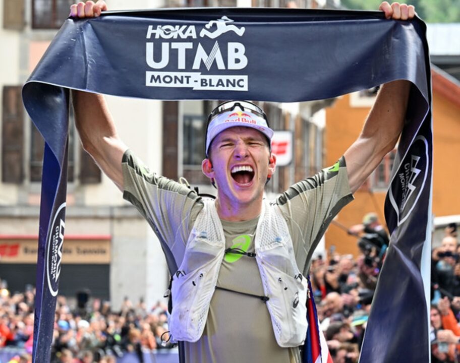 Tom Evans joy UTMB finish line 2025