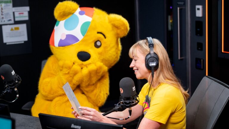 Sara Cox Pudsey Bear BBC Children in Need 2025