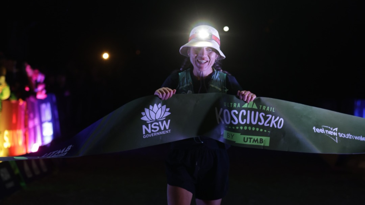 Stephanie Auston claiming the women's KosciMiler title 2025