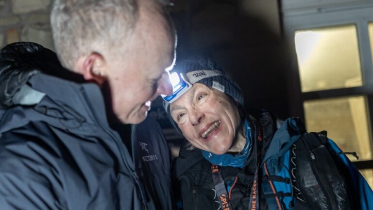 Anna Troup Montane Winter Spine Race finish 2026