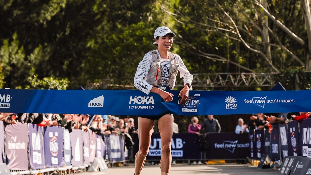 China's Miao Yao claimed the UTA50 title at the 2026 HOKA Ultra-Trail Australia Photo Natalie Wong