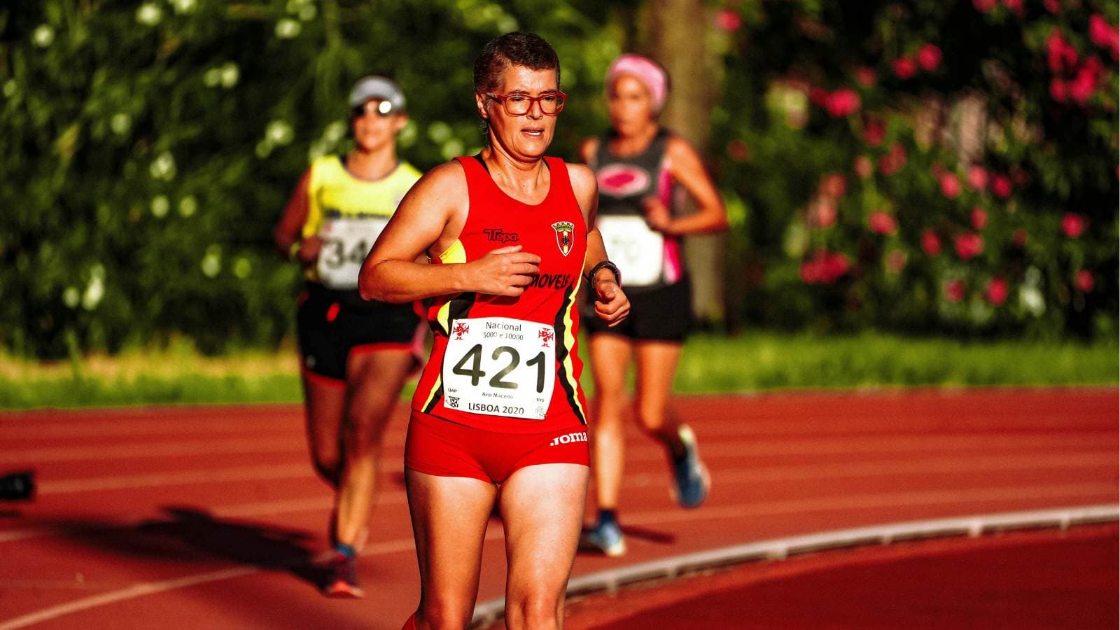 distance runner maintaining efficient cadence and shorter stride to prevent running injuries