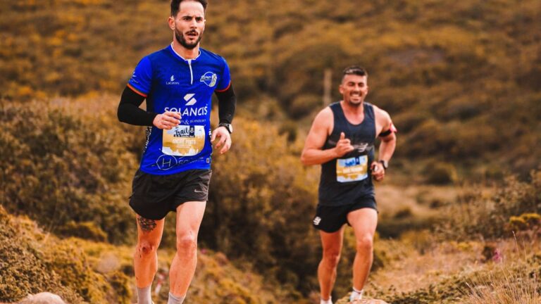 trail runner returning to training after a break on scenic forest trail to rebuild fitness