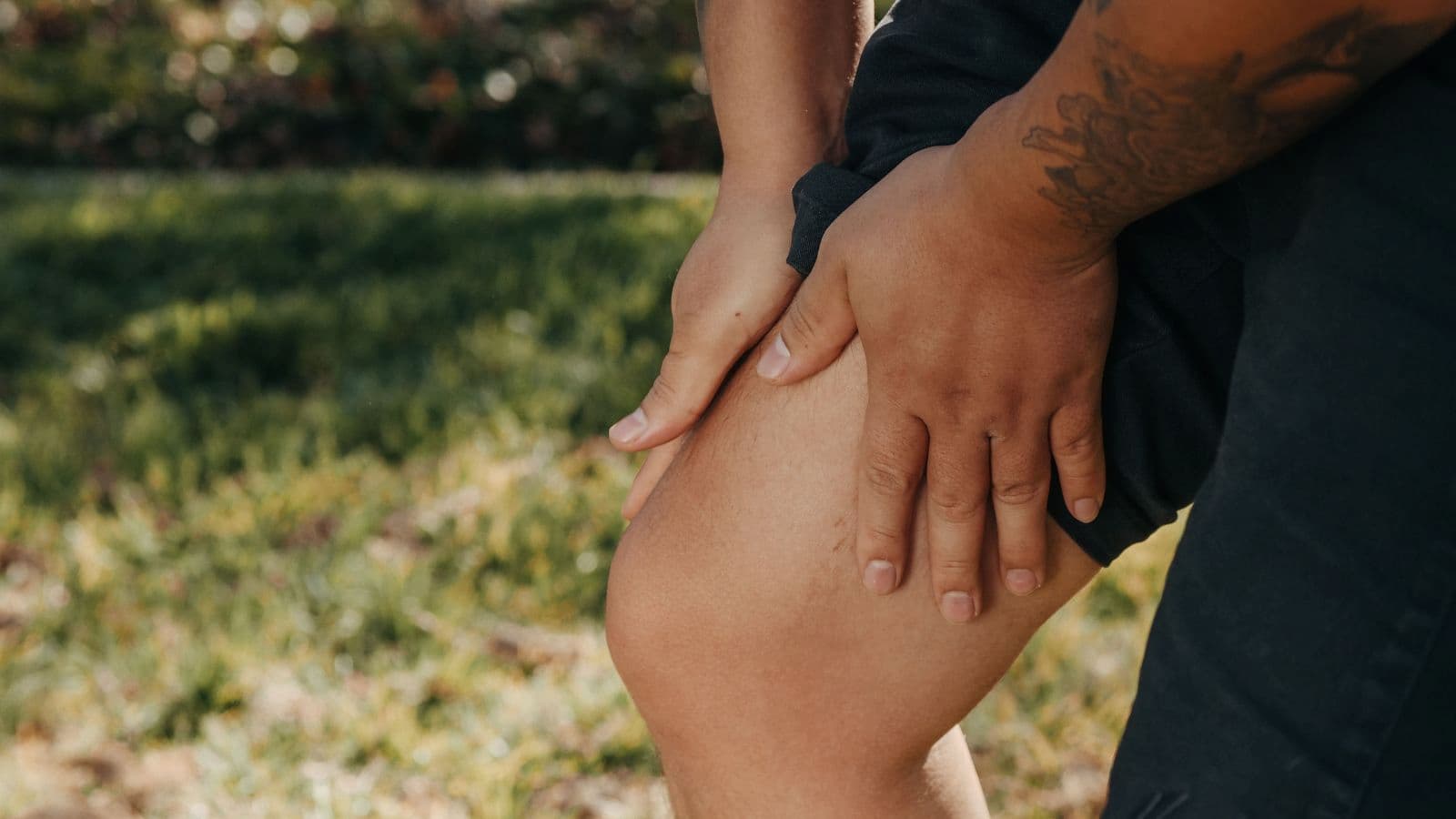 runner recovering from hamstring strain with rehabilitation exercises before returning to training