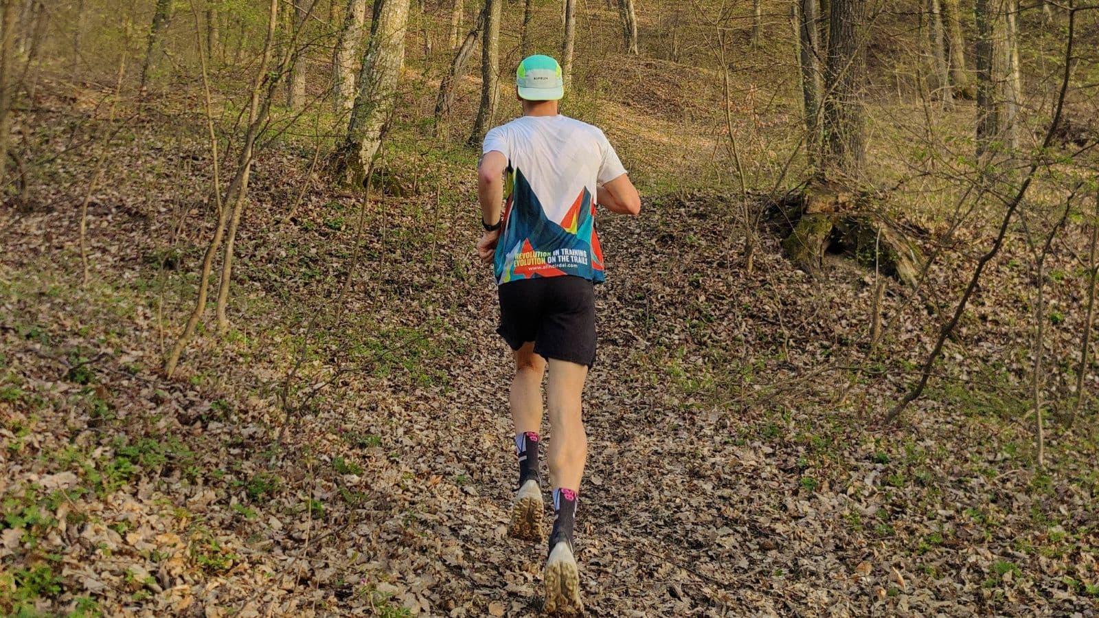 trail runner using mental focus and visualization before challenging trail race