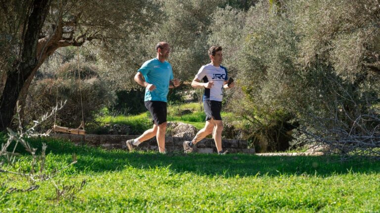 Trail runner completing a long run on scenic trails during the weekend to prepare for upcoming trail races while balancing a busy lifestyle.