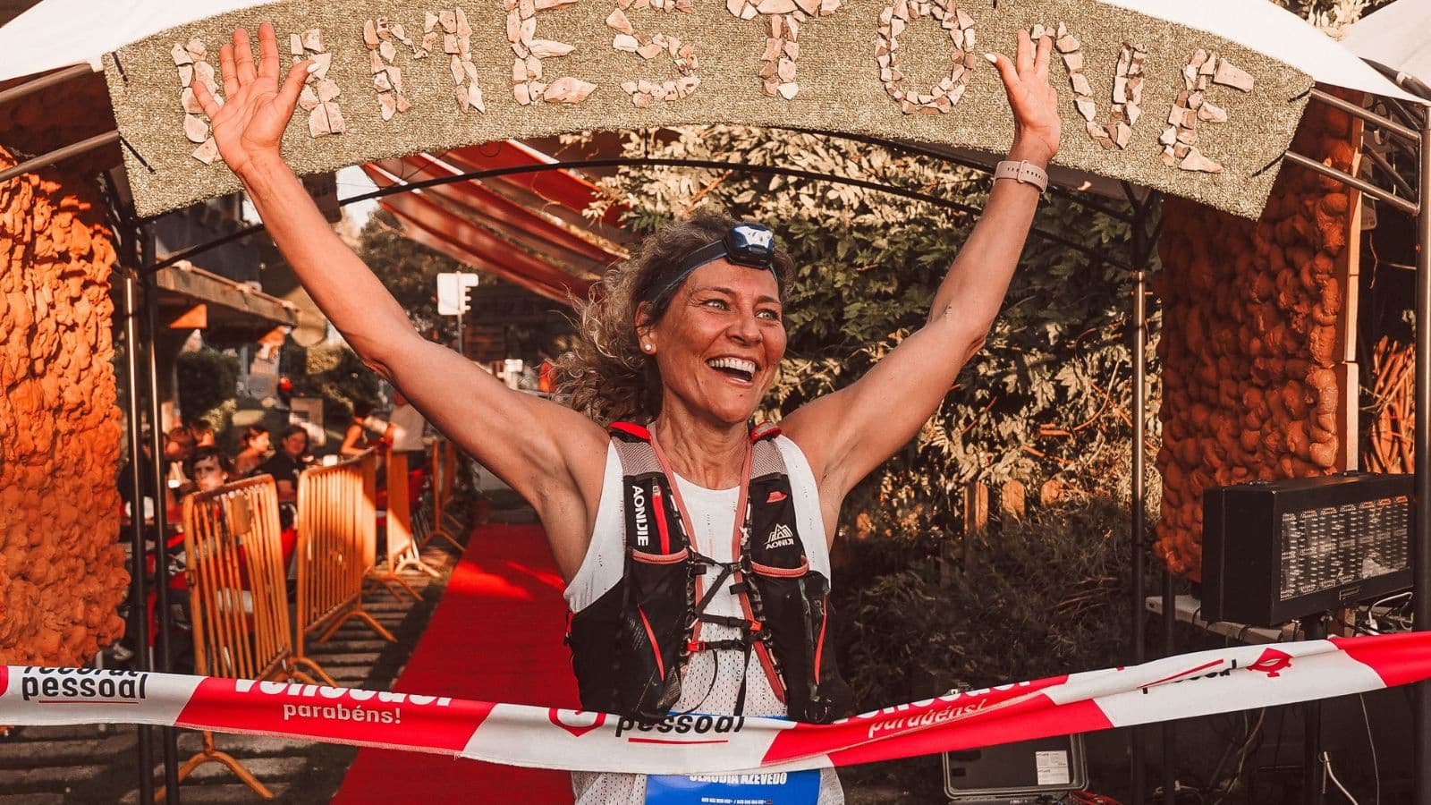 distance runner visualizing successful race performance before endurance event