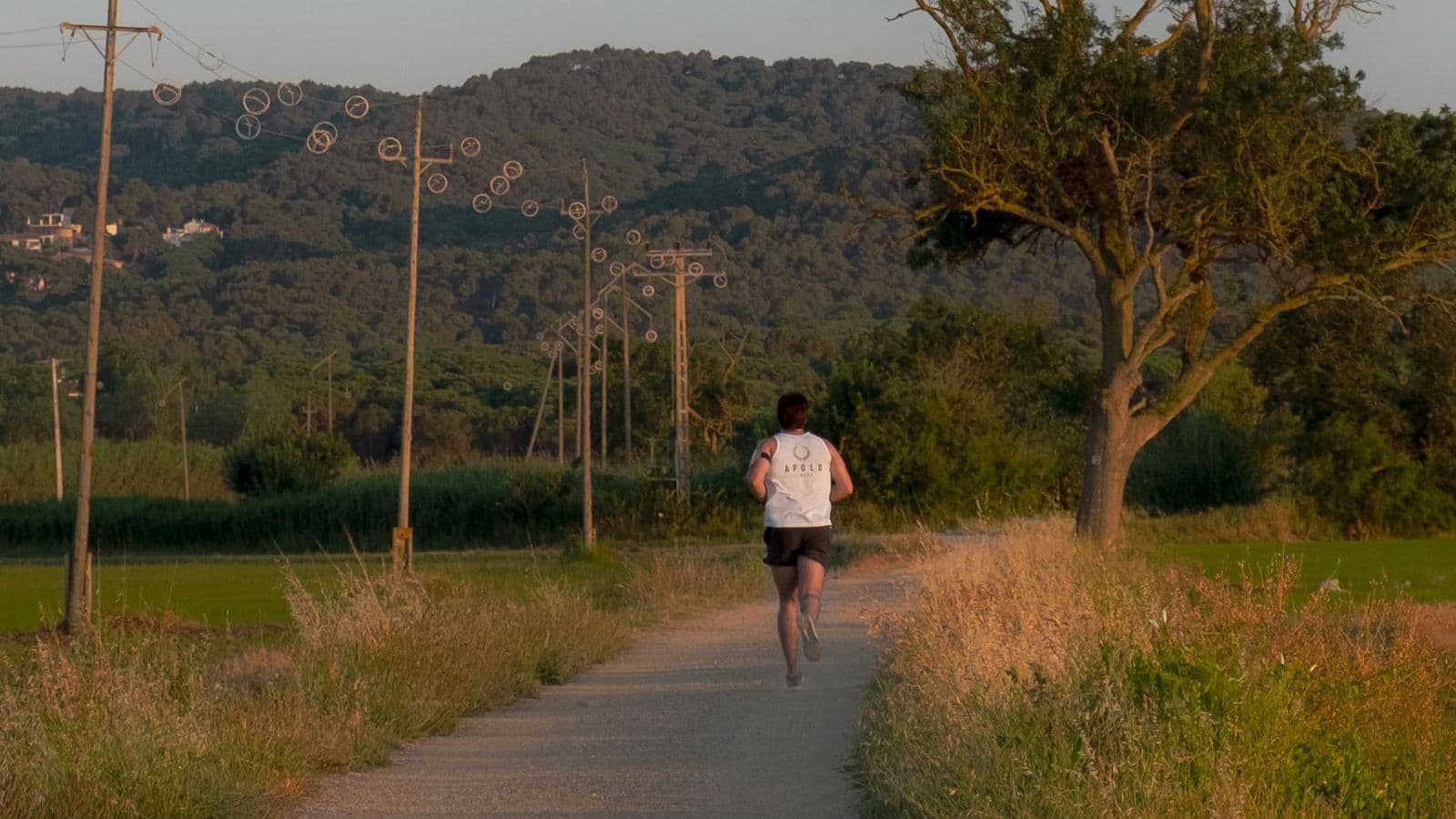 trail runner standing confidently on mountain trail while developing a strong winning mindset